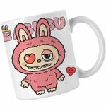 Casa si Gradina - Bucatarie si vesela - Cani si pahare - Cani si cesti - Cana Labubu Heartbreak Dragobete Valentines Day Iubi CoolTrend, alba, 330ml - Infinity.ro
