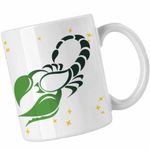 Casa si Gradina - Bucatarie si vesela - Cani si pahare - Cani si cesti - Cana Scorpion Horoscop Zodie Astrologie Scorpio CoolTrend, alba, 330ml - Infinity.ro