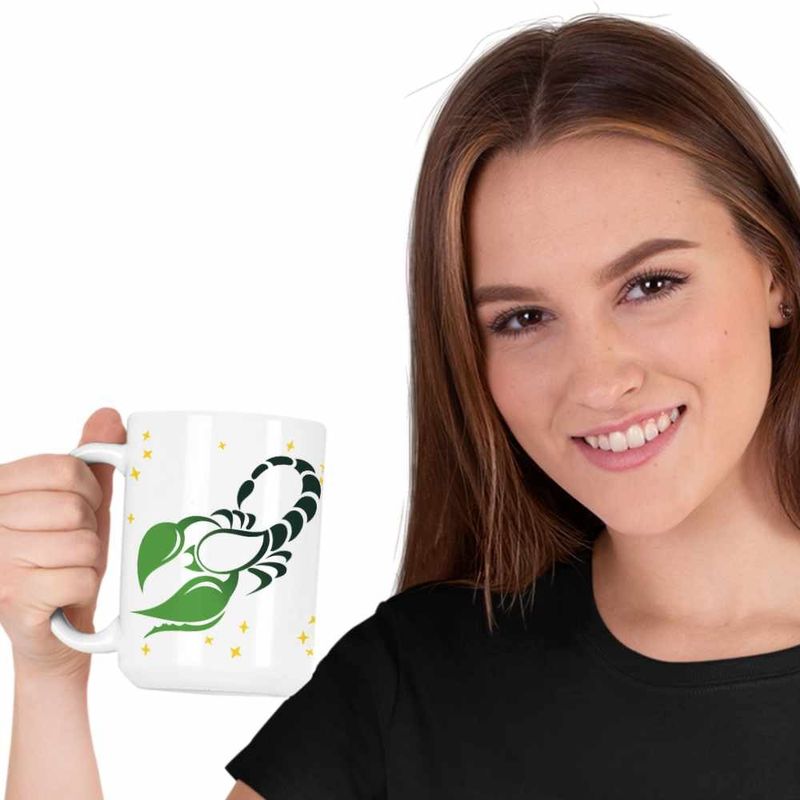 Casa si Gradina - Bucatarie si vesela - Cani si pahare - Cani si cesti - Cana Scorpion Horoscop Zodie Astrologie Scorpio CoolTrend, alba, 330ml - Infinity.ro