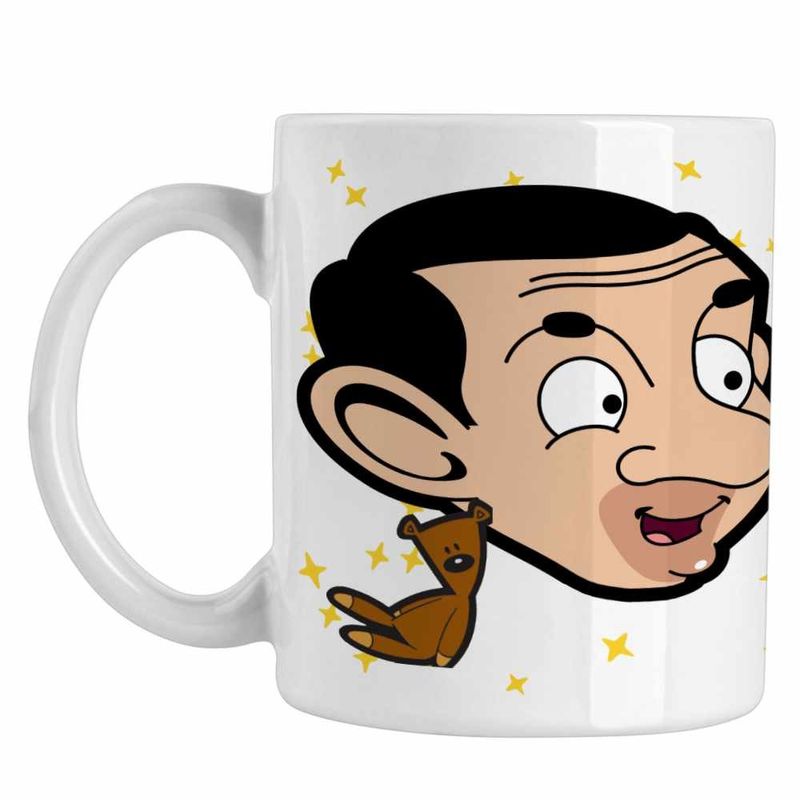 Casa si Gradina - Bucatarie si vesela - Cani si pahare - Cani si cesti - Cana Mr Bean Comic Cartoon CoolTrend, alba, 330ml - Infinity.ro