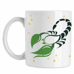 Casa si Gradina - Bucatarie si vesela - Cani si pahare - Cani si cesti - Cana Scorpion Horoscop Zodie Astrologie Scorpio CoolTrend, alba, 330ml - Infinity.ro