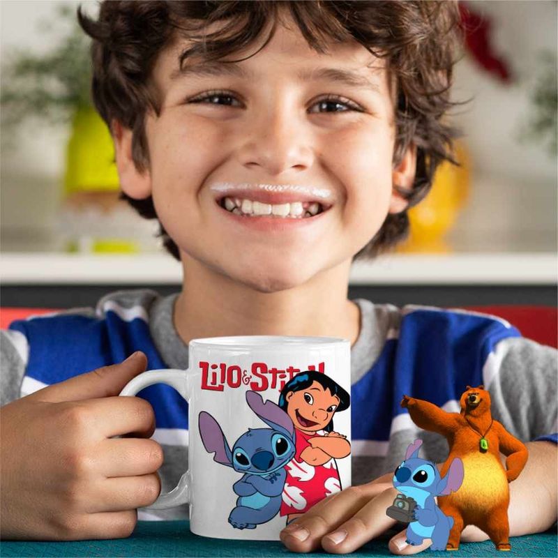 Casa si Gradina - Bucatarie si vesela - Cani si pahare - Cani si cesti - Cana Lilo and Stich Friends CoolTrend, alba, 330ml - Infinity.ro