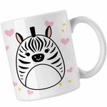 Casa si Gradina - Bucatarie si vesela - Cani si pahare - Cani si cesti - Cana Squishmallows Zebra Africa Savana CoolTrend, alba, 330ml - Infinity.ro