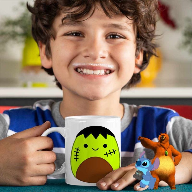 Casa si Gradina - Bucatarie si vesela - Cani si pahare - Cani si cesti - Cana Squishmallows Frankenstein CoolTrend, alba, 330ml - Infinity.ro