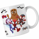 Casa si Gradina - Bucatarie si vesela - Cani si pahare - Cani si cesti - Cana Paienjenel Tung Sahur Fantoma Spin CoolTrend, alba, 330ml - Infinity.ro