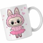Casa si Gradina - Bucatarie si vesela - Cani si pahare - Cani si cesti - Cana Labubu Balerina Balet CoolTrend, alba, 330ml - Infinity.ro