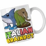 Casa si Gradina - Bucatarie si vesela - Cani si pahare - Cani si cesti - Cana Italian Tralelero Lirilira Brainrot Brain Rot CoolTrend, alba, 330ml - Infinity.ro