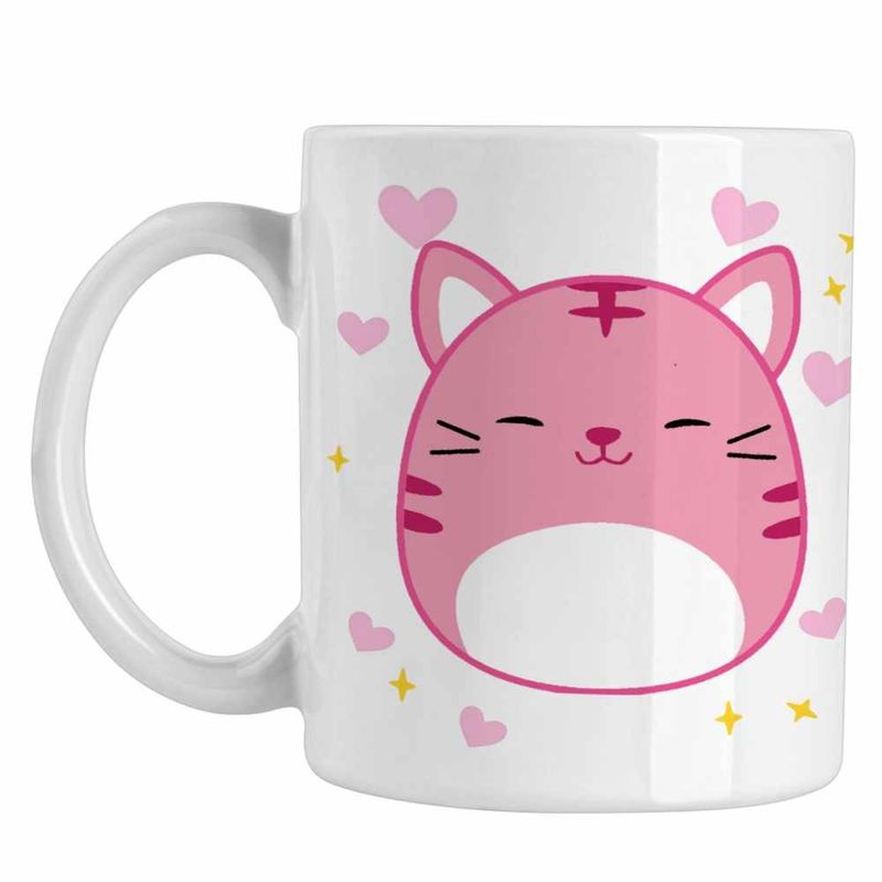 Casa si Gradina - Bucatarie si vesela - Cani si pahare - Cani si cesti - Cana Squishmallows Pisica Adorable CoolTrend, alba, 330ml - Infinity.ro