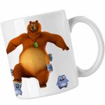 Casa si Gradina - Bucatarie si vesela - Cani si pahare - Cani si cesti - Cana Ursul Grizzy si lemingii Grizzly CoolTrend, alba, 330ml - Infinity.ro