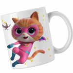 Casa si Gradina - Bucatarie si vesela - Cani si pahare - Cani si cesti - Cana Super Pisicute Ginny SuperKitties CoolTrend, alba, 330ml - Infinity.ro