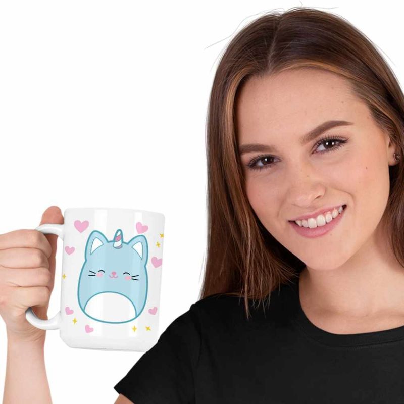 Casa si Gradina - Bucatarie si vesela - Cani si pahare - Cani si cesti - Cana Squishmallows Unicorn CoolTrend, alba, 330ml - Infinity.ro