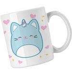 Casa si Gradina - Bucatarie si vesela - Cani si pahare - Cani si cesti - Cana Squishmallows Unicorn CoolTrend, alba, 330ml - Infinity.ro