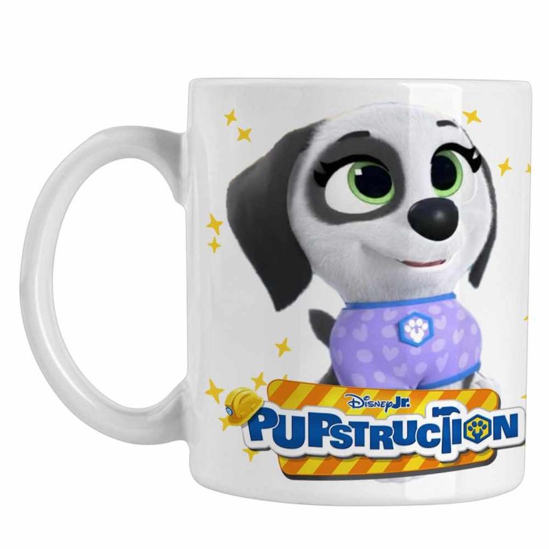 Casa si Gradina - Bucatarie si vesela - Cani si pahare - Cani si cesti - Cana Pupstruction Bailey Catelusi Constructori CoolTrend, alba, 330ml - Infinity.ro