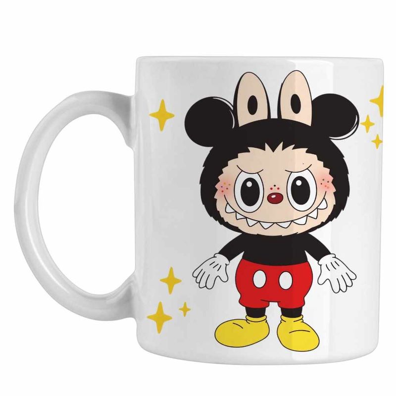 Casa si Gradina - Bucatarie si vesela - Cani si pahare - Cani si cesti - Cana Labubu Mickey Mouse CoolTrend, alba, 330ml - Infinity.ro