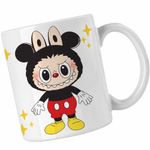 Casa si Gradina - Bucatarie si vesela - Cani si pahare - Cani si cesti - Cana Labubu Mickey Mouse CoolTrend, alba, 330ml - Infinity.ro