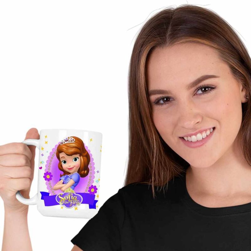 Casa si Gradina - Bucatarie si vesela - Cani si pahare - Cani si cesti - Cana Printesa Sofia the First CoolTrend, alba, 330ml - Infinity.ro