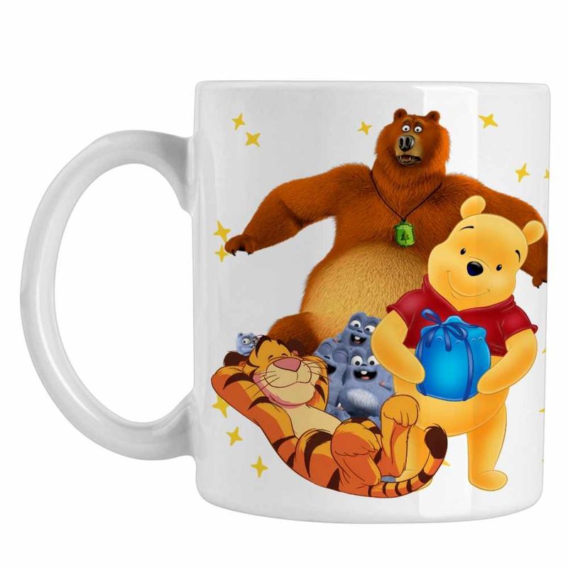 Casa si Gradina - Bucatarie si vesela - Cani si pahare - Cani si cesti - Cana Grizzy Lemingii Winnie the Pooh CoolTrend, alba, 330ml - Infinity.ro
