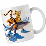Casa si Gradina - Bucatarie si vesela - Cani si pahare - Cani si cesti - Cana Tigger Tralalero Tralala Stitch Tigru Rechin CoolTrend, alba, 330ml - Infinity.ro