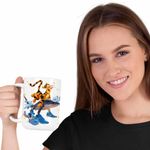 Casa si Gradina - Bucatarie si vesela - Cani si pahare - Cani si cesti - Cana Tigger Tralalero Tralala Stitch Tigru Rechin CoolTrend, alba, 330ml - Infinity.ro