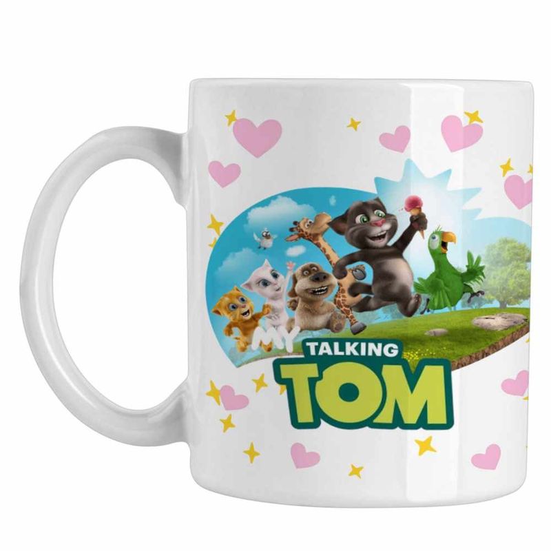 Casa si Gradina - Bucatarie si vesela - Cani si pahare - Cani si cesti - Cana My Talking Tom All Team CoolTrend, alba, 330ml - Infinity.ro