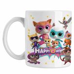 Casa si Gradina - Bucatarie si vesela - Cani si pahare - Cani si cesti - Cana Super Pisicute Happy Birthday CoolTrend, alba, 330ml - Infinity.ro