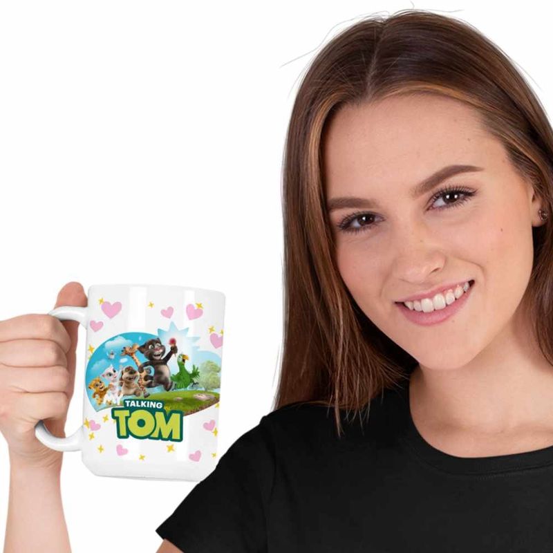 Casa si Gradina - Bucatarie si vesela - Cani si pahare - Cani si cesti - Cana My Talking Tom All Team CoolTrend, alba, 330ml - Infinity.ro