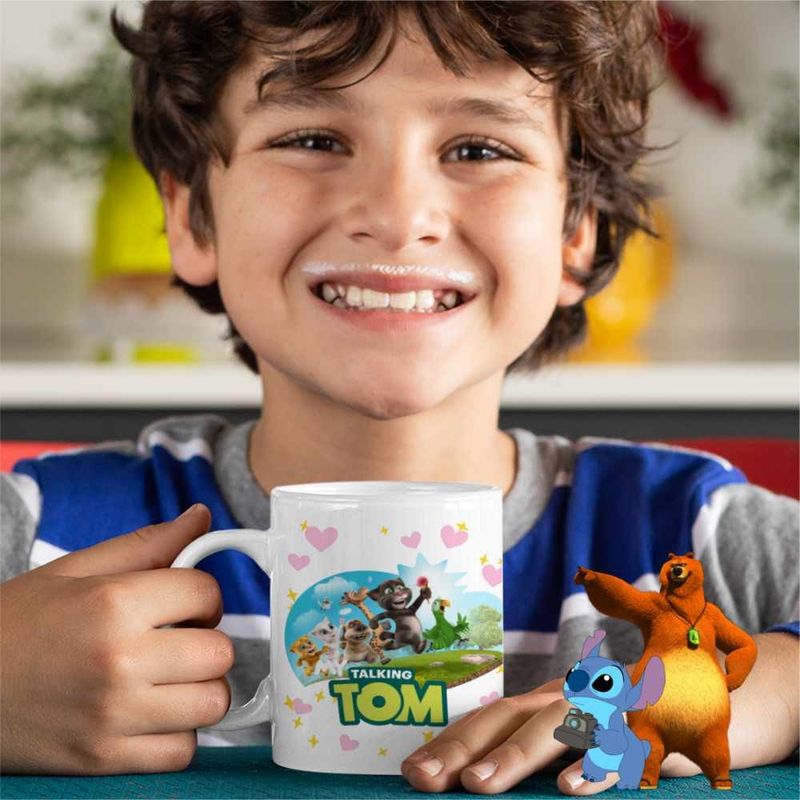 Casa si Gradina - Bucatarie si vesela - Cani si pahare - Cani si cesti - Cana My Talking Tom All Team CoolTrend, alba, 330ml - Infinity.ro