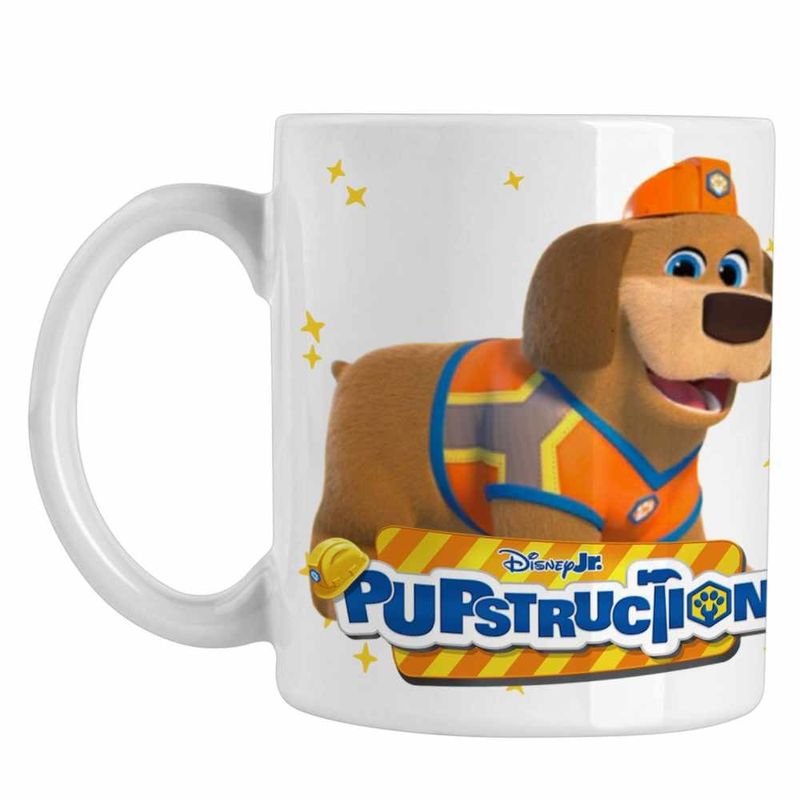 Casa si Gradina - Bucatarie si vesela - Cani si pahare - Cani si cesti - Cana Pupstruction Tank Catelusi Constructori Desene CoolTrend, alba, 330ml - Infinity.ro