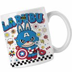 Casa si Gradina - Bucatarie si vesela - Cani si pahare - Cani si cesti - Cana Labubu Captain America CoolTrend, alba, 330ml - Infinity.ro