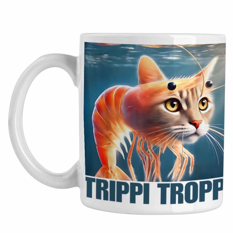 Casa si Gradina - Bucatarie si vesela - Cani si pahare - Cani si cesti - Cana Trippi Troppi  Italian Meme Brainrot Brain Rot CoolTrend, alba, 330ml - Infinity.ro