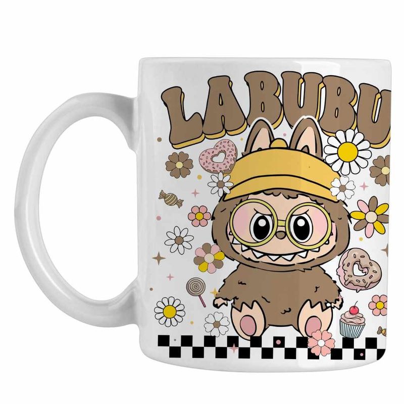 Casa si Gradina - Bucatarie si vesela - Cani si pahare - Cani si cesti - Cana Labubu Nerd Power, CoolTrend, alba, 330ml - Infinity.ro