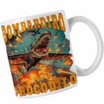 Casa si Gradina - Bucatarie si vesela - Cani si pahare - Cani si cesti - Cana Bombadiro Crocodilo Airplane Brainrot Meme CoolTrend, alba, 330ml - Infinity.ro