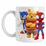 Casa si Gradina - Bucatarie si vesela - Cani si pahare - Cani si cesti - Cana Sonic Winnie Spidey Spiderman CoolTrend, alba, 330ml - Infinity.ro