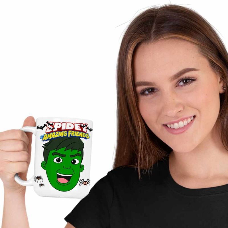 Casa si Gradina - Bucatarie si vesela - Cani si pahare - Cani si cesti - Cana Hulk Spidey Marvel hulc CoolTrend, alba, 330ml - Infinity.ro