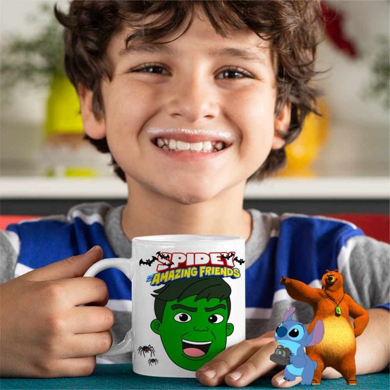 Casa si Gradina - Bucatarie si vesela - Cani si pahare - Cani si cesti - Cana Hulk Spidey Marvel hulc CoolTrend, alba, 330ml - Infinity.ro
