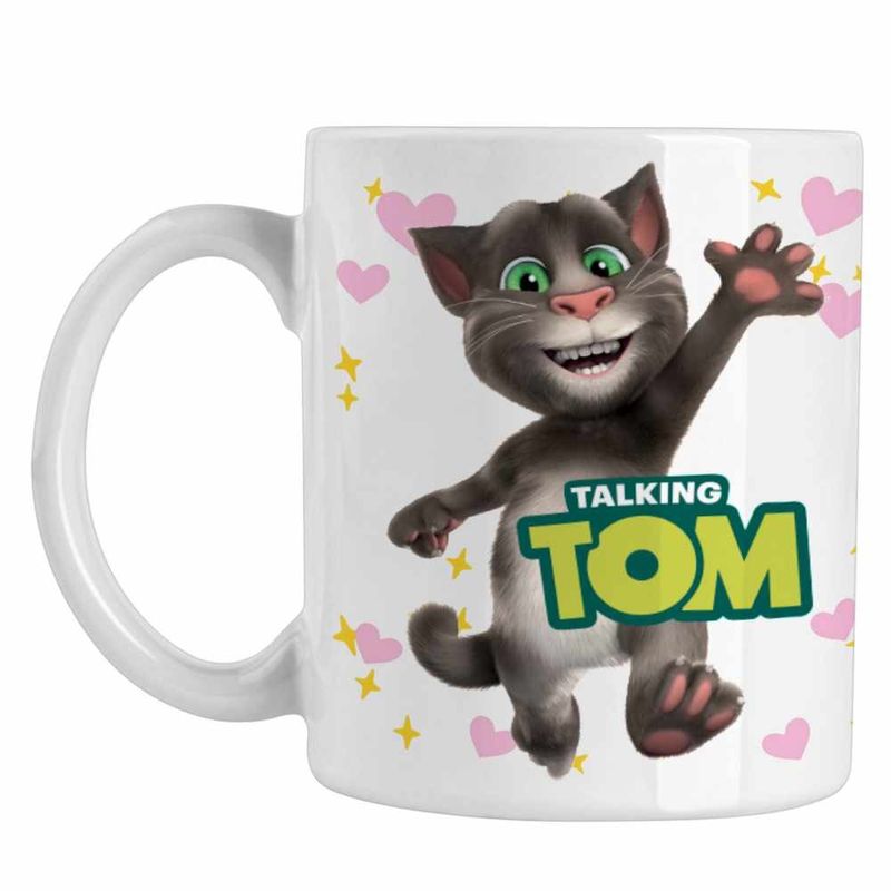 Casa si Gradina - Bucatarie si vesela - Cani si pahare - Cani si cesti - Cana Talking Tom CoolTrend, alba, 330ml - Infinity.ro