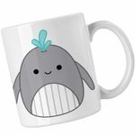 Casa si Gradina - Bucatarie si vesela - Cani si pahare - Cani si cesti - Cana Squishmallows Balena Squis CoolTrend, alba, 330ml - Infinity.ro