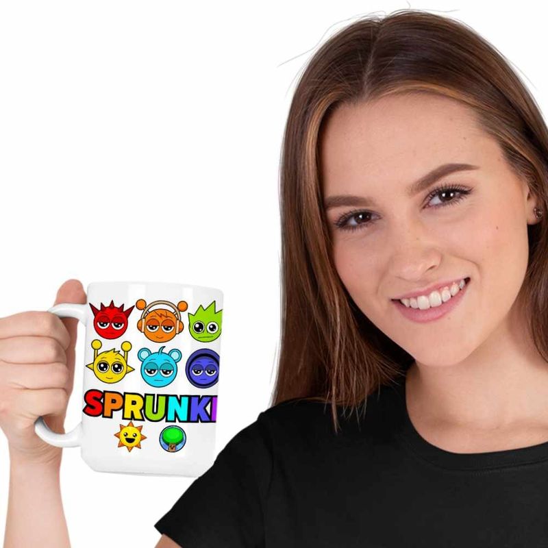 Casa si Gradina - Bucatarie si vesela - Cani si pahare - Cani si cesti - Cana Sprunki Music Game Mod CoolTrend, alba, 330ml - Infinity.ro