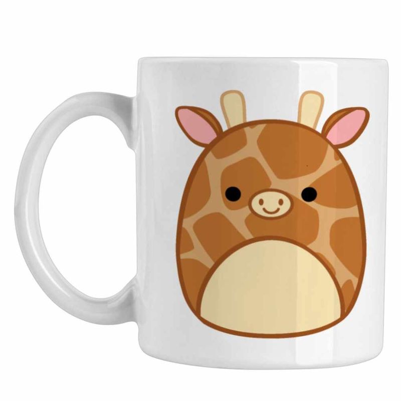 Casa si Gradina - Bucatarie si vesela - Cani si pahare - Cani si cesti - Cana Squishmallows Girafa Africa CoolTrend, alba, 330ml - Infinity.ro