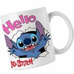Casa si Gradina - Bucatarie si vesela - Cani si pahare - Cani si cesti - Cana Stitch Hello CoolTrend, alba, 330ml - Infinity.ro