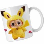 Casa si Gradina - Bucatarie si vesela - Cani si pahare - Cani si cesti - Cana Labubu Pikachu Pokemon CoolTrend, alba, 330ml - Infinity.ro