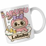 Casa si Gradina - Bucatarie si vesela - Cani si pahare - Cani si cesti - Cana Labubu Bathroom Cada CoolTrend, alba, 330ml - Infinity.ro