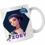 Casa si Gradina - Bucatarie si vesela - Cani si pahare - Cani si cesti - Cana Huntrix Zoey Kpop Demon Hunters CoolTrend, alba, 330ml - Infinity.ro