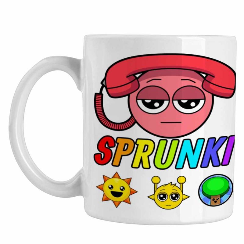Casa si Gradina - Bucatarie si vesela - Cani si pahare - Cani si cesti - Cana Sprunki Music Tele Beat CoolTrend, alba, 330ml - Infinity.ro