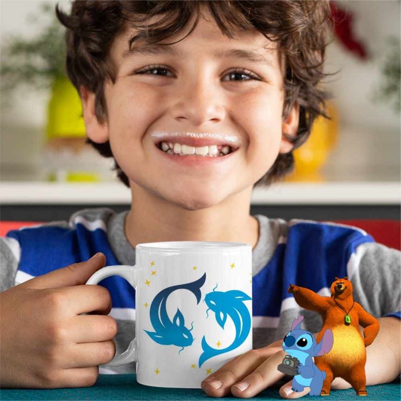 Casa si Gradina - Bucatarie si vesela - Cani si pahare - Cani si cesti - Cana Pesti Horoscop Zodie Astrologie Pisces CoolTrend, alba, 330ml - Infinity.ro
