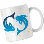 Casa si Gradina - Bucatarie si vesela - Cani si pahare - Cani si cesti - Cana Pesti Horoscop Zodie Astrologie Pisces CoolTrend, alba, 330ml - Infinity.ro