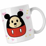 Casa si Gradina - Bucatarie si vesela - Cani si pahare - Cani si cesti - Cana Squishmallows Mickey Mouse CoolTrend, alba, 330ml - Infinity.ro