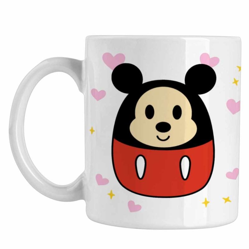 Casa si Gradina - Bucatarie si vesela - Cani si pahare - Cani si cesti - Cana Squishmallows Mickey Mouse CoolTrend, alba, 330ml - Infinity.ro