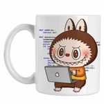 Casa si Gradina - Bucatarie si vesela - Cani si pahare - Cani si cesti - Cana Labubu Programator IT Python PHP CoolTrend, alba, 330ml - Infinity.ro
