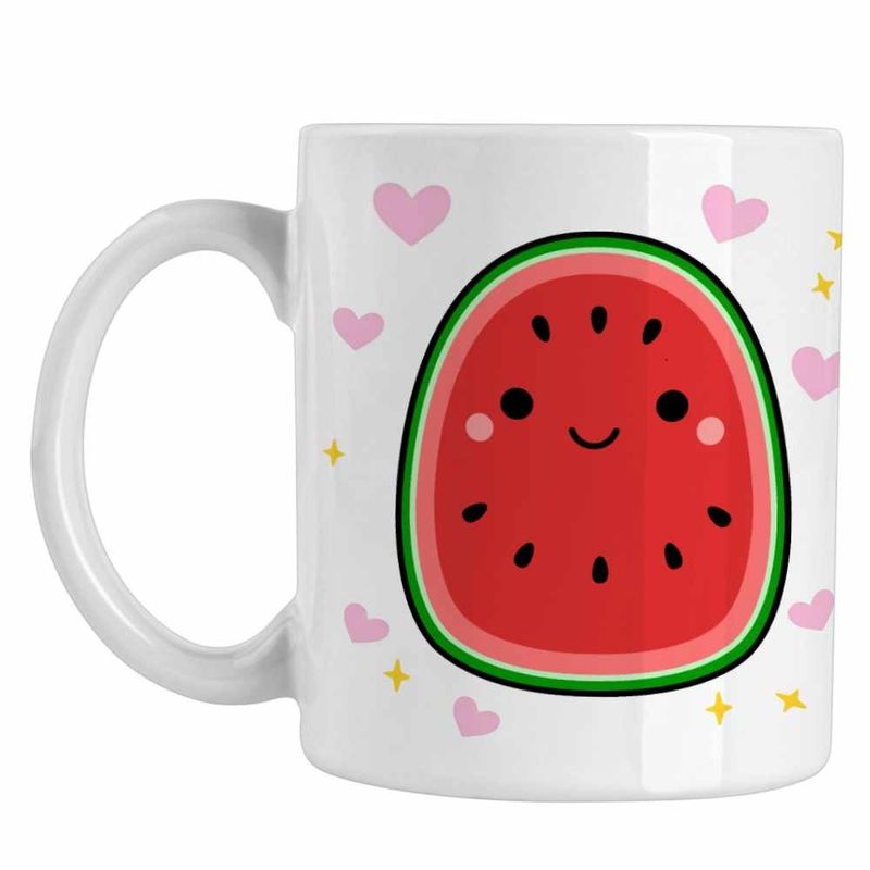 Casa si Gradina - Bucatarie si vesela - Cani si pahare - Cani si cesti - Cana Squishmallows Squad Pepene CoolTrend, alba, 330ml - Infinity.ro
